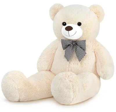 XXL Knuffelbeer 120 cm – Großer Teddybär, Plüsch, Creme