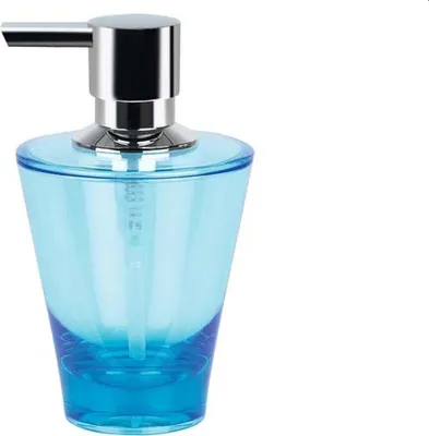 Produktbild von Spirella Seifenspender "Max" Flüssigseifen-Spender, Fassungsvermögen 8,5 x 8,5 x 14,5 cm - 250ml - Blau