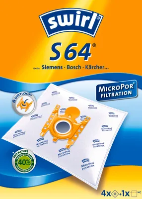 Produktbild von swirl MicroPor Filtration S 64 Staubsaugerbeutel