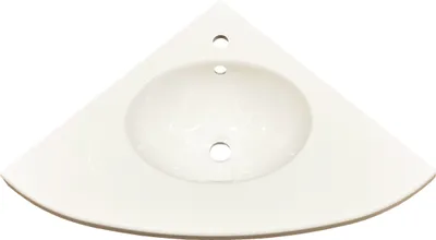 Produktbild von Eckwaschbecken, asymmetrisch, weiß, 64 x 64 cm