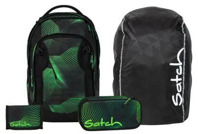 Produktbild von Satch, Schulrucksack-Set MATCH PLUS Seismic Green 4-teilig, 5. Klasse