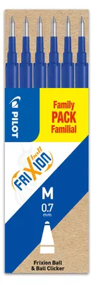 Produktbild von PILOT Ersatzmine FriXion Ball/Clicker 0.7 - 6er Set Tintenrollerminen, Blau