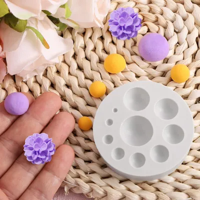 Silikon-Halbkugelform, 10 Größen, für Polymer Clay, Schmuck DIY