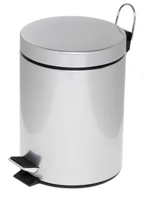 Produktbild von Tretabfalleimer 5 Liter silber Packung mit 6 Stück