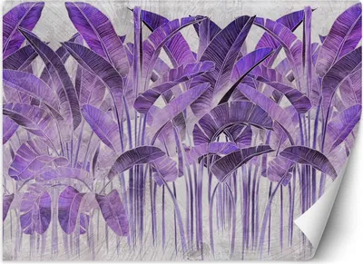 Produktbild von Vlies fototapete Lila Bananenblätter 250x175 cm Feeby Lila inkl. Kleber einfache Montage