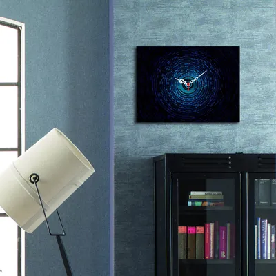 Produktbild von Opviq, 3040CS- CTY1612, Bunt, Wanduhren, 28 x 38, 100% Wildleder -Leinwand