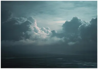Produktbild von Fototapete Himmel Wolken Meer - 400x280 cm - Vliestapete Wohnzimmer Schlafzimmer - Vlies Fototapete Blau - 16402VX8