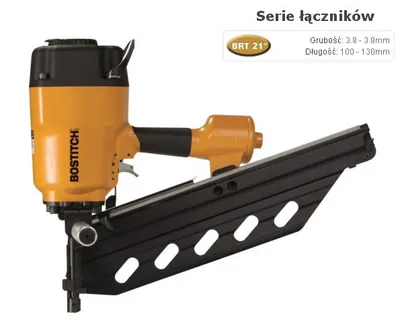 Obrázok produktu pre BOSTITCH BRT130-E Pásková klincovačka - BRT 100 - 130 mm - werkstatt-king.de - Pneumatická klincovačka na páskové klince, klince s guľatou hlavou