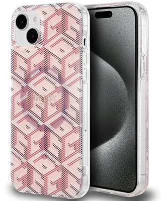 Zdjęcie produktu dla Etui Guess GCube MagSafe do iPhone 15 różowy