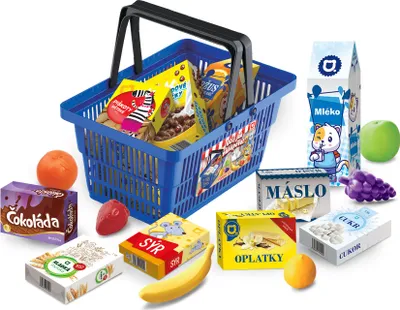 Produktbild von RAPPA MINI SHOP - Einkaufskorb mit Zubehör und Einkaufen lernen - blau