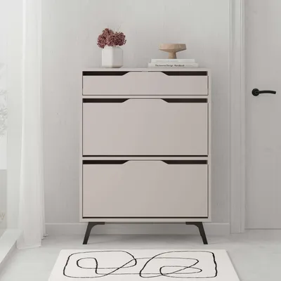 Productafbeelding van Skye Decor, Astat - Lichtbruin, schoenenkasten, donkerbruin, 81,6 x 110 x 29,5 cm