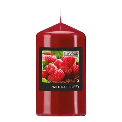 Produktbild von 6 Duft-Stumpenkerzen weinrot - Wild Raspberry