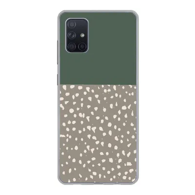 Produktbild von MuchoWow® Handyhülle Schutzhülle Hülle für Samsung Galaxy A71 Polka dot - Grün - Muster Silikon Softcase Handy Hülle - Kartenbesitzer