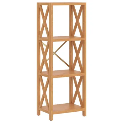 Image de Étagère à 4 niveaux 40x30x112 cm bois de chêne massif