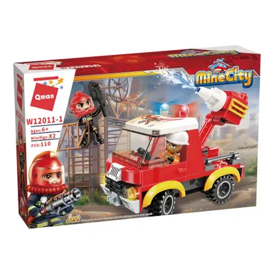 Produktbild von Qman Mine City Fire Line W12011-1 Leichter Feuerwehrwagen