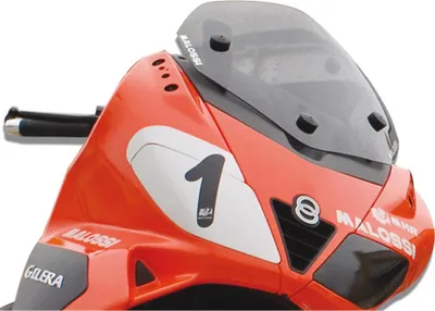 Image de Pare-brise Malossi Sport, couleur gris fumé, dimensions 425 x 450 x 3 mm, pour Gilera Nexus 300