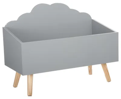 Produktbild von Kinderbox Wolke aus MDF-Platte grau 58x45x28 cm Modern Deko