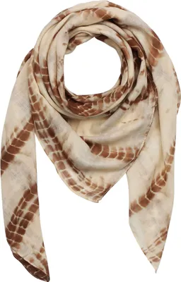 Produktbild von Baumwollschal - Bamboo - braun tie dye - quadratischer Stoff