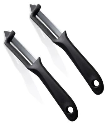 Produktbild von FACKELMANN | 2er Set Weltmeister Spargelschäler | Universalschäler mit Klinge aus Edelstahl | robuster Sparschäler für Gemüse und Obst