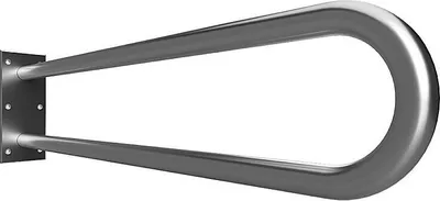 Produktbild von BELP Stützgriff in U-Form Edelstahl gebürstet 100x250x866 mm, 120 kg Traglast für Bad & WC >> zum Bohren