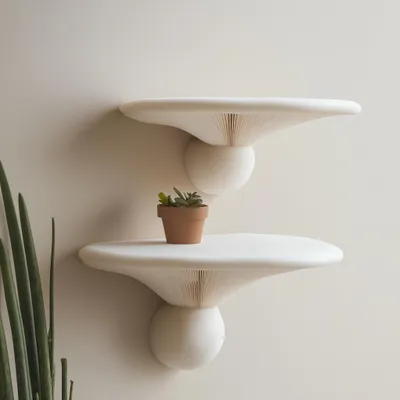 2er-Set Hallimasch-Wandregale – Decords Wandregal, Produktansicht 1