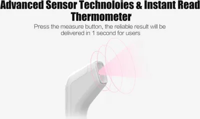 Productafbeelding van YS-ET03 Infrarood voorhoofdthermometer met contactloze meting, geavanceerde sensortechnologie, thermometer met directe uitlezing