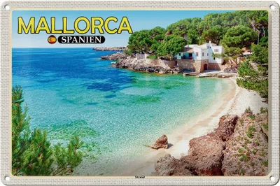 Produktbild von Blechschild Reise 30x20cm Mallorca Spanien Strand Meer Urlaub
