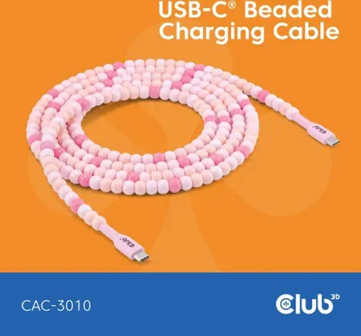 Produktbild von CLUB3D CAC-3010, 2 m, USB C, USB C, 0,48 Gbit/s, Pink