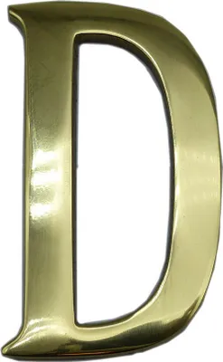 Immagine prodotto di Lettera EDM D Ottone lucido (10 cm)