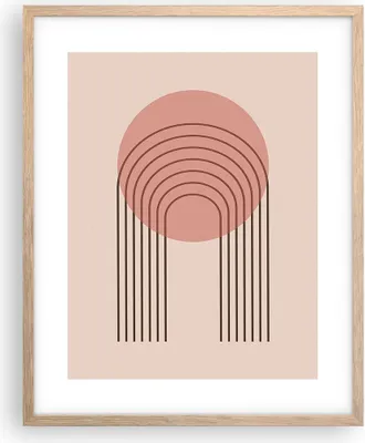 Produktbild von Gerahmtes Poster - Rahmen in heller Eiche - Abstraktion Minimalismus Kreide - 40x50 cm - Wand Bild - Wanddeko - Wandbilder - Kunstposter - Wandposter - Bilderrahmen - Bilder - P2NPA40x50-4446