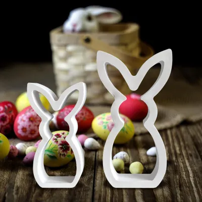 Produktbild von Silikonform für Ostern, Osteralphabet, Gipshase, DIY-Osterhasen-Bastelarbeiten (F)