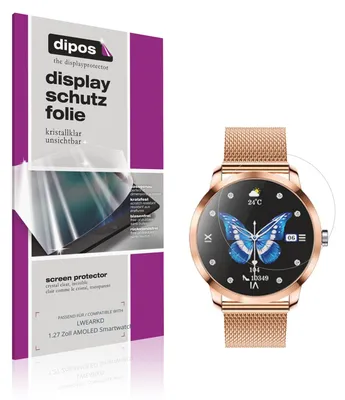 Produktbild von 6x Schutzfolie für LWEARKD 1.27 Zoll AMOLED Smartwatch klar Displayschutzfolie Folie Display Schutz dipos