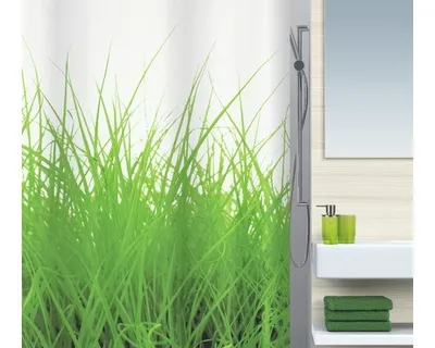 Produktbild von Spirella Duschvorhang Textil Pflanzen, vers. Designs Farbe: Grass green