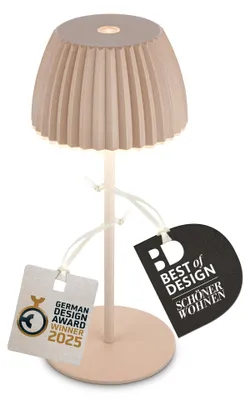 Zdjęcie produktu dla Lampa stołowa LED, akumulatorowa, z regulacją jasności, bezprzewodowa, sterowana dotykiem, do użytku wewnątrz i na zewnątrz
