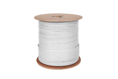 Produktbild von Koaxialkabel F690BV.A, 305 Meter Rolle, Weiß, mit effizienter Abschirmung