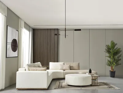 Produktbild von Hocker Wohnzimmer neu Holz mit Textil Design Polster weiß Modern