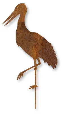 Produktbild von Edelrost Storch mit Stecker 115cm