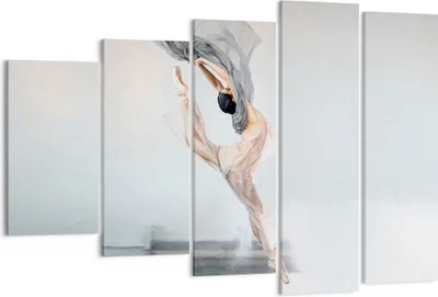 Produktbild von Bild auf Leinwand - Leinwandbild - 5 Teile - Tanz Frau Ballerina - 150x100cm - Wand Bild - Wanddeko - Wandbilder - Leinwanddruck - Bilder - Wanddekoration - Leinwand bilder - Wandbild - EG150x100-5030