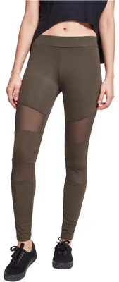 Immagine prodotto di Dámské leginy Urban Classics Ladies Tech Mesh Leggings oliva scuro - 4XL