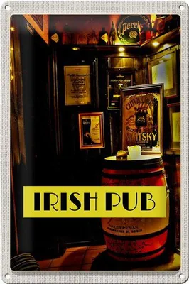 Produktbild von Blechschild Reise 20x30cm Irland Bier Kneipe Gemälde