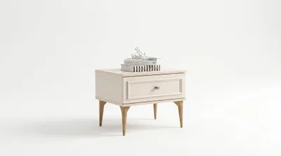 Obrázok produktu pre Nočný stolík, moderný, béžová farba, elegantná komoda do spálne