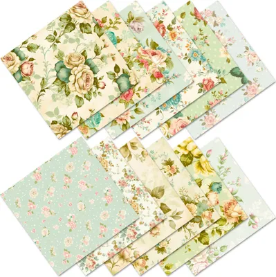 Produktbild von 35 Blatt 12 Designs Scrapbook-Papier, 15cm Bunter Bastel-Scrapbooking-Papierblock, Einseitig Bedruckte Bastelpapiere Für Scrapbooking, Kartenherstellung, Dekoration (Farbe 12)