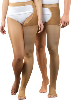 Produktbild von Stütz Strumpf Kompression Monostrumpf Fußspitze offen Kl 2 Beige 158-170 cm 4 Rechtes Bein
