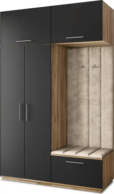 Produktbild von Masseno Garderobe-Set REMA 150/240/60 cm Modern Garderobenschrank Eiche Wotan