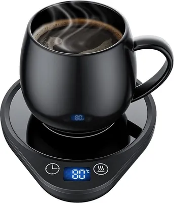 Produktbild von Tassenwärmer Elektrischer Kaffeetassenwärmer mit 3 Temperatureinstellungen Intelligenter Kaffeewärmer mit Auto-Aus Getränkewärmer für Tee, Kaffee, Milch im Büro und zu Hause (Keine Tasse)