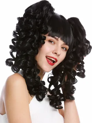 Produktbild von WIG ME UP Perücke Cosplay Lang Zöpfe Schwarz YZF-7080+A-1