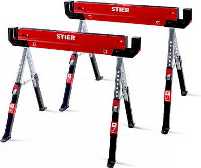 Produktbild von STIER 2x Falt-Arbeitsbock Sägebock höhenverstellbar 590kg