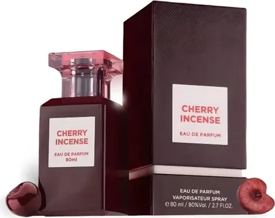 Image de Fragrance World Cherry Incense Perfumed Water Unisex 80ml Eau de Parfum Arabic Perfume for Men and Women