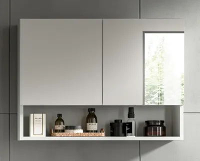 Produktbild von Spiegelschrank Copa | hellgrau | ohne Beleuchtung 74x55x17 cm