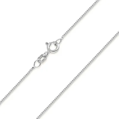 Produktbild von MATERIA Schmuck feine 925 Silber Panzerkette 1mm - Damen Halskette silber in 40 - 120 cm verfügbar #K32